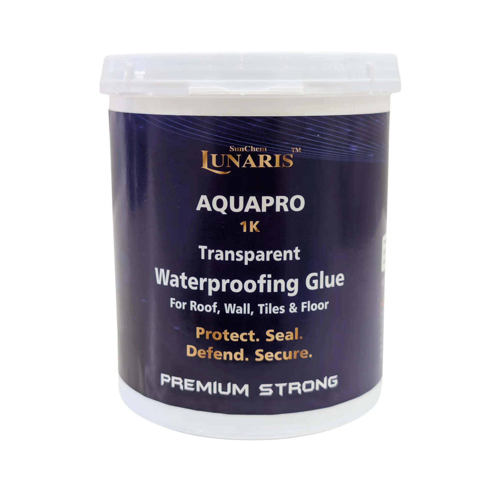 SunChem Lunaris AquaPro 1K transparent waterproofing glue tub