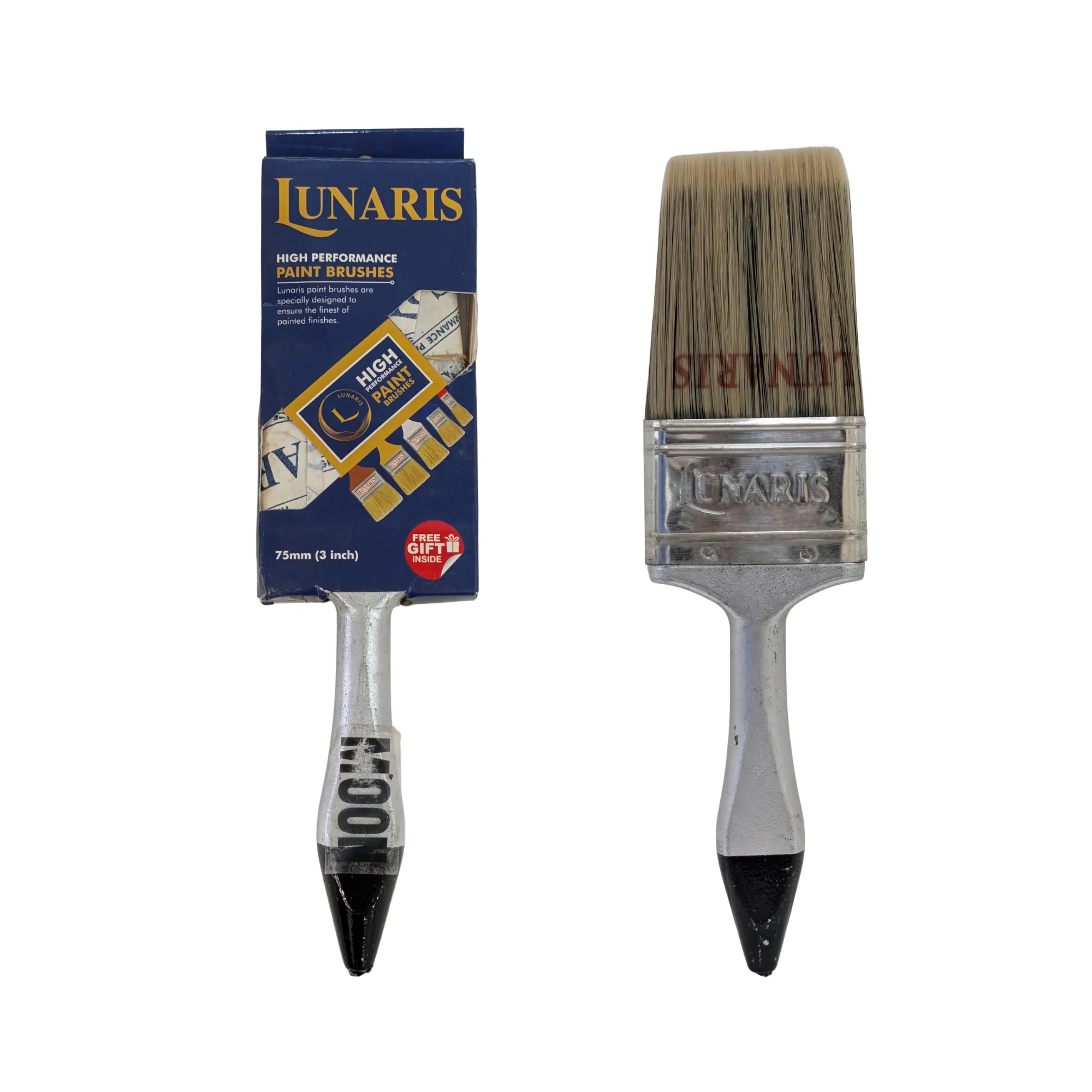 MOON paint brush 75 mm (3 inch) shown with its retail box