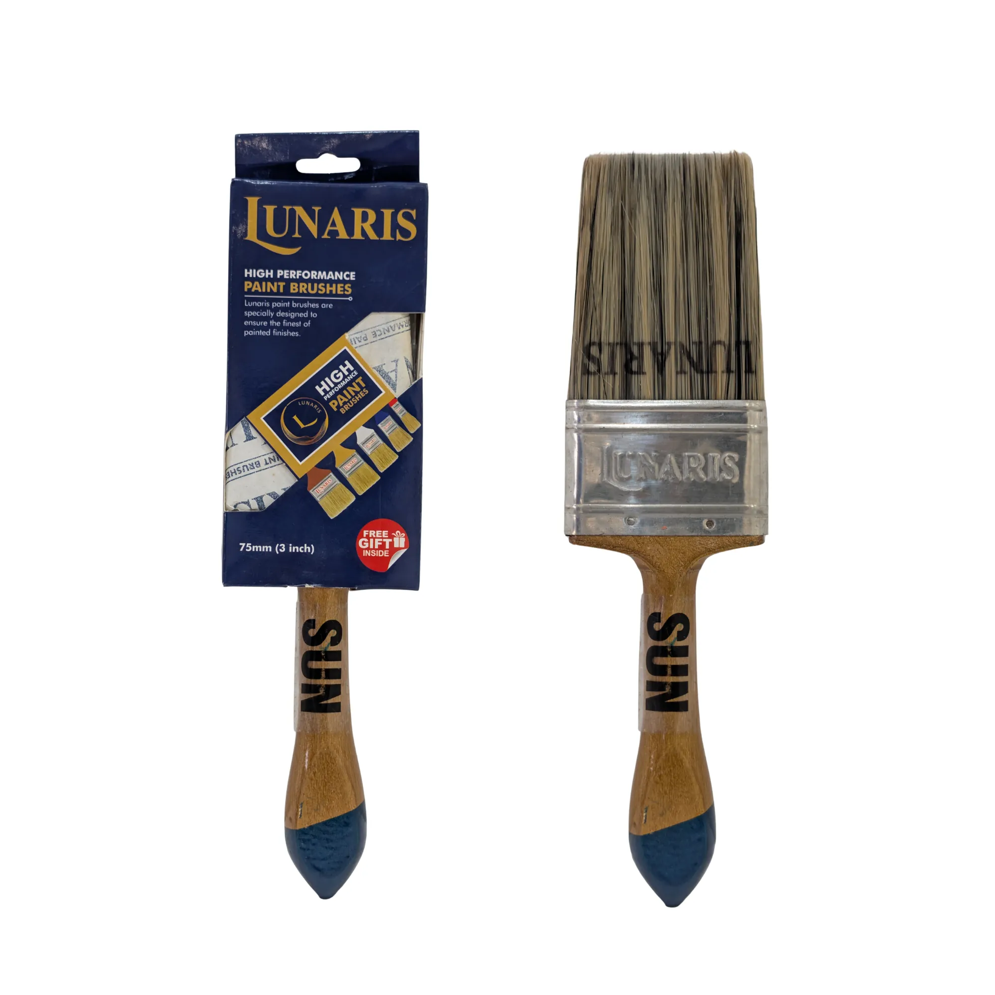 SUN paint brush 75 mm (3 inch) shown with its retail box